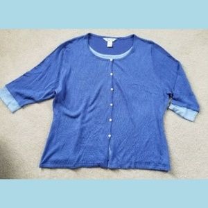 Nwot uniform woman light blue &  blue combo shirt